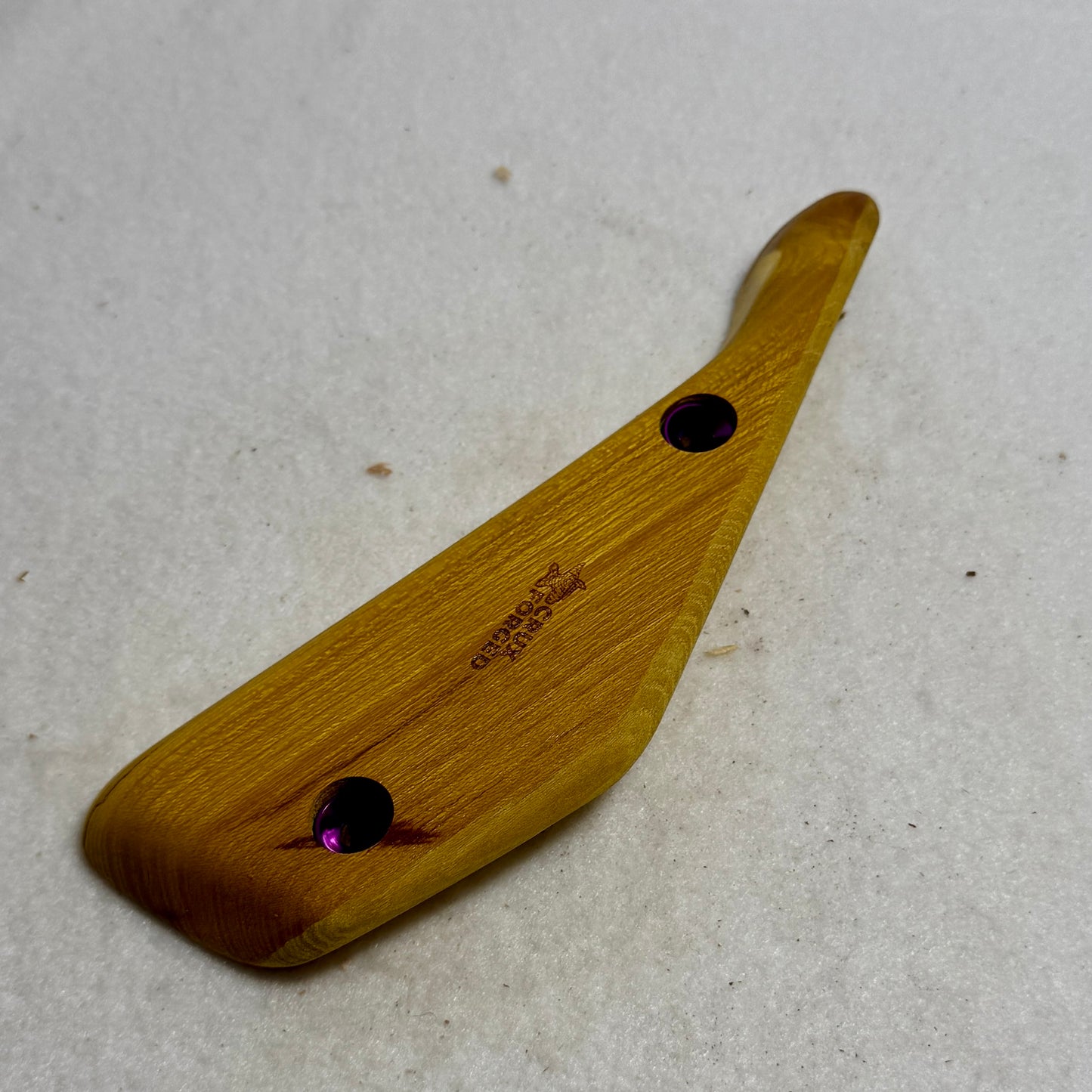 19mm 40° Incut Live Edge Osage Orange Crimp Rail - Wood Climbing Hold