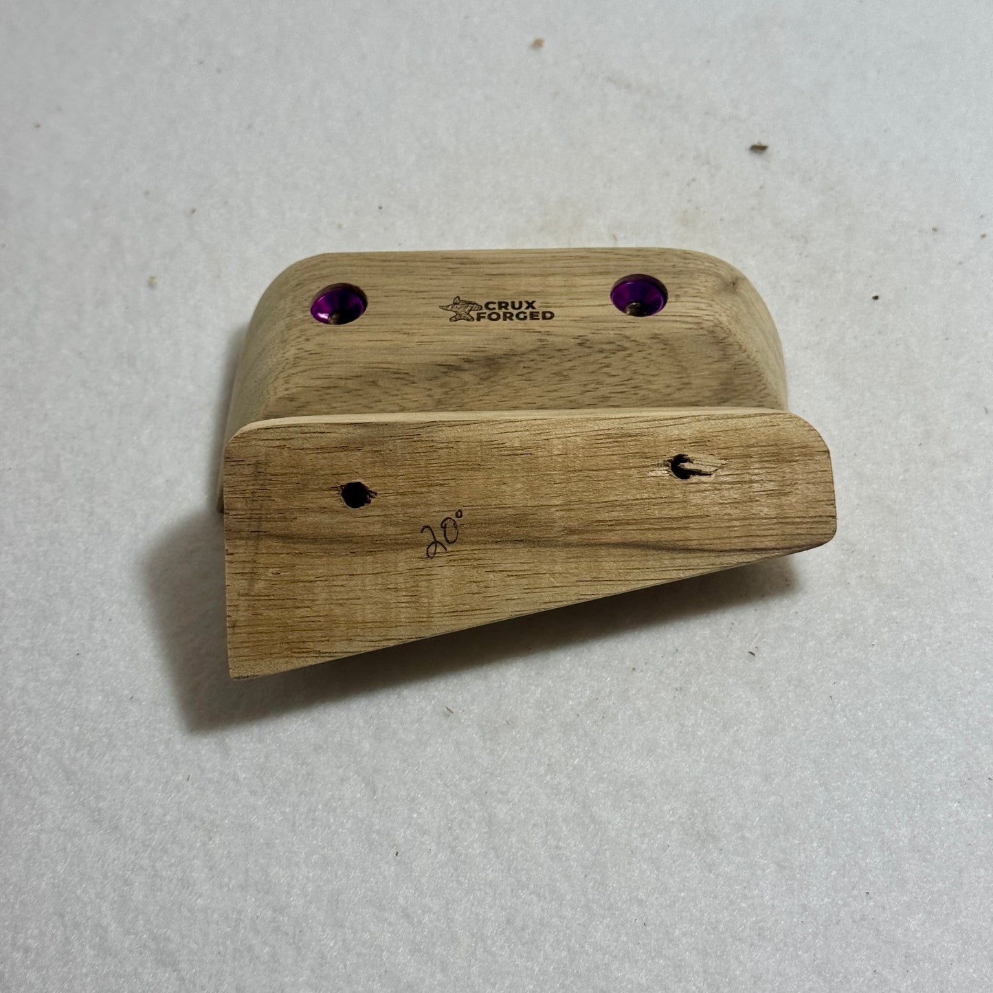 28mm 20° Incut Black Limba Wedges Crimp Pair - Wood Climbing Hold