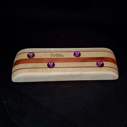 10° Incut Triple Striped Pinch - Wood Climbing Hold