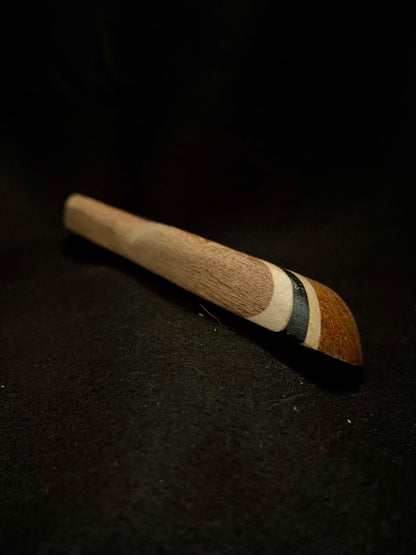 Red/White/Black Striped Set - Wood Climbing Holds