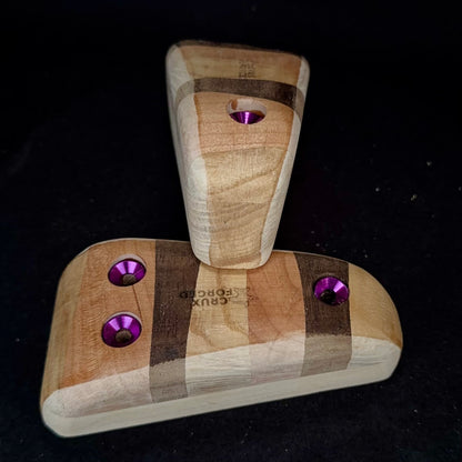 5° Incut Neapolitan Wedge Pinch Set 3 - Wood Climbing Hold