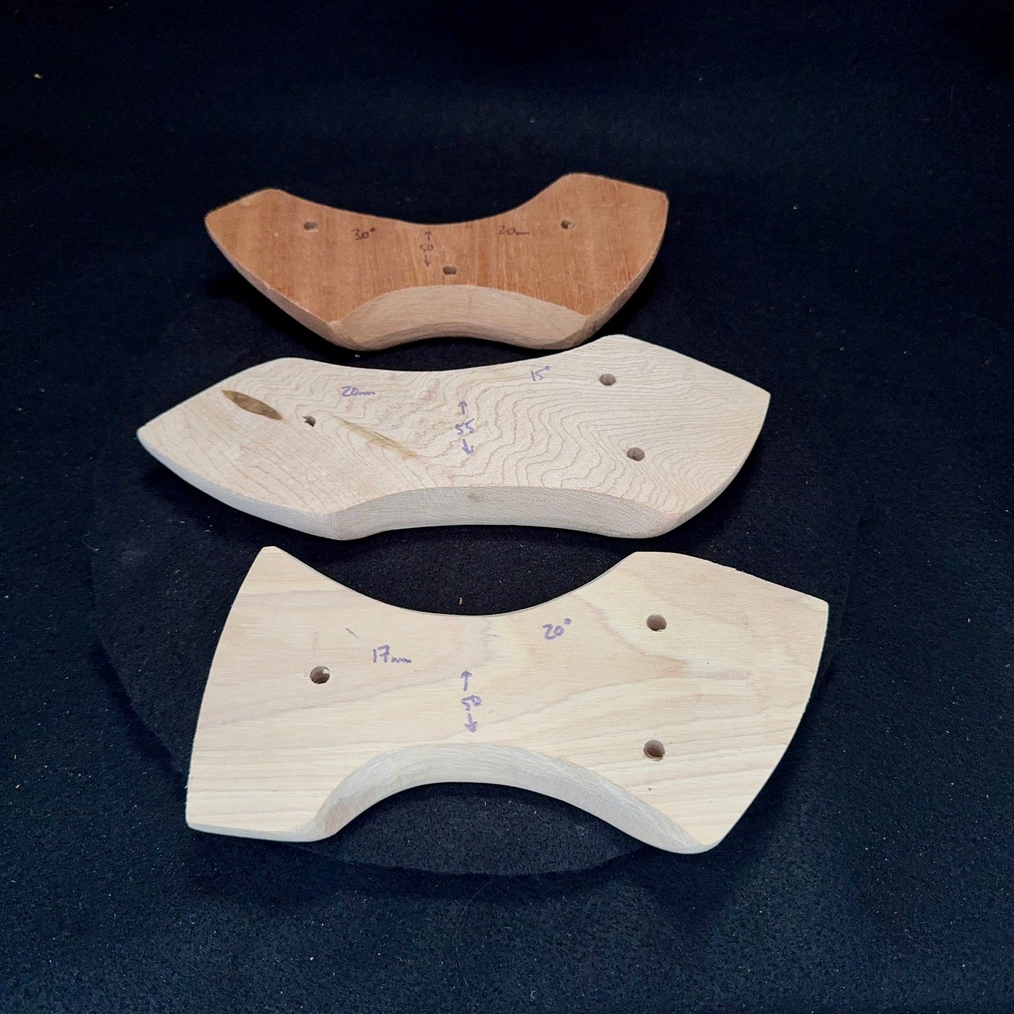 Thin "Wutang" Pinch - Wood Climbing Hold