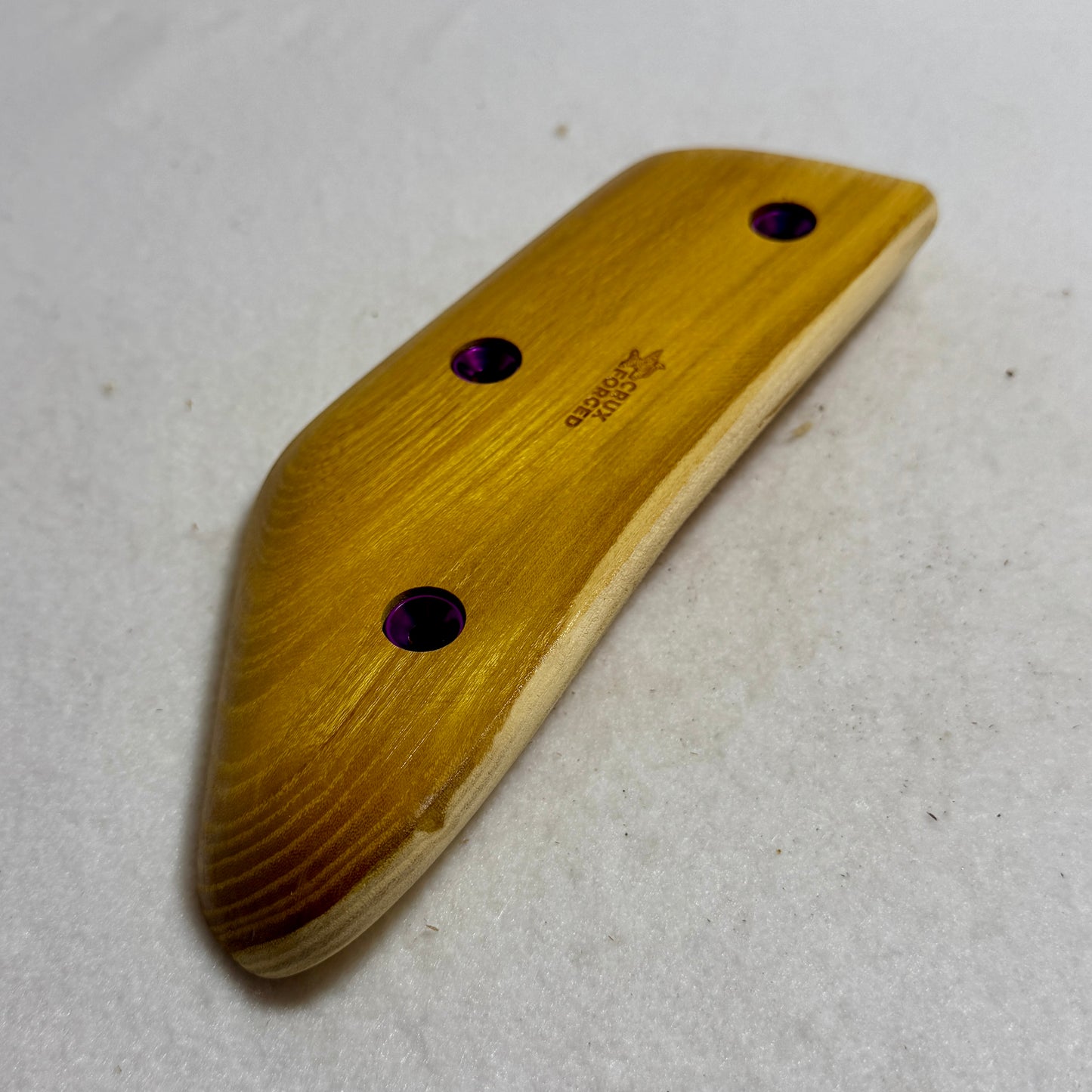 25mm Live Edge Incut Osage Orange Crimp Rail - Wood Climbing Hold