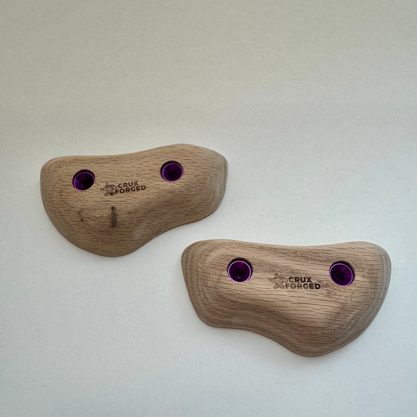 25mm - 30° Red Oak Tomahawk Crimp Pair - Wood Climbing Hold