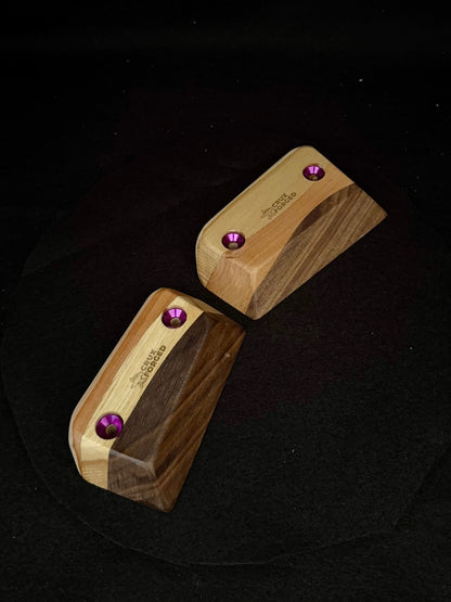 23mm 35° Incut Tri-color Crimps - Wood Climbing Holds