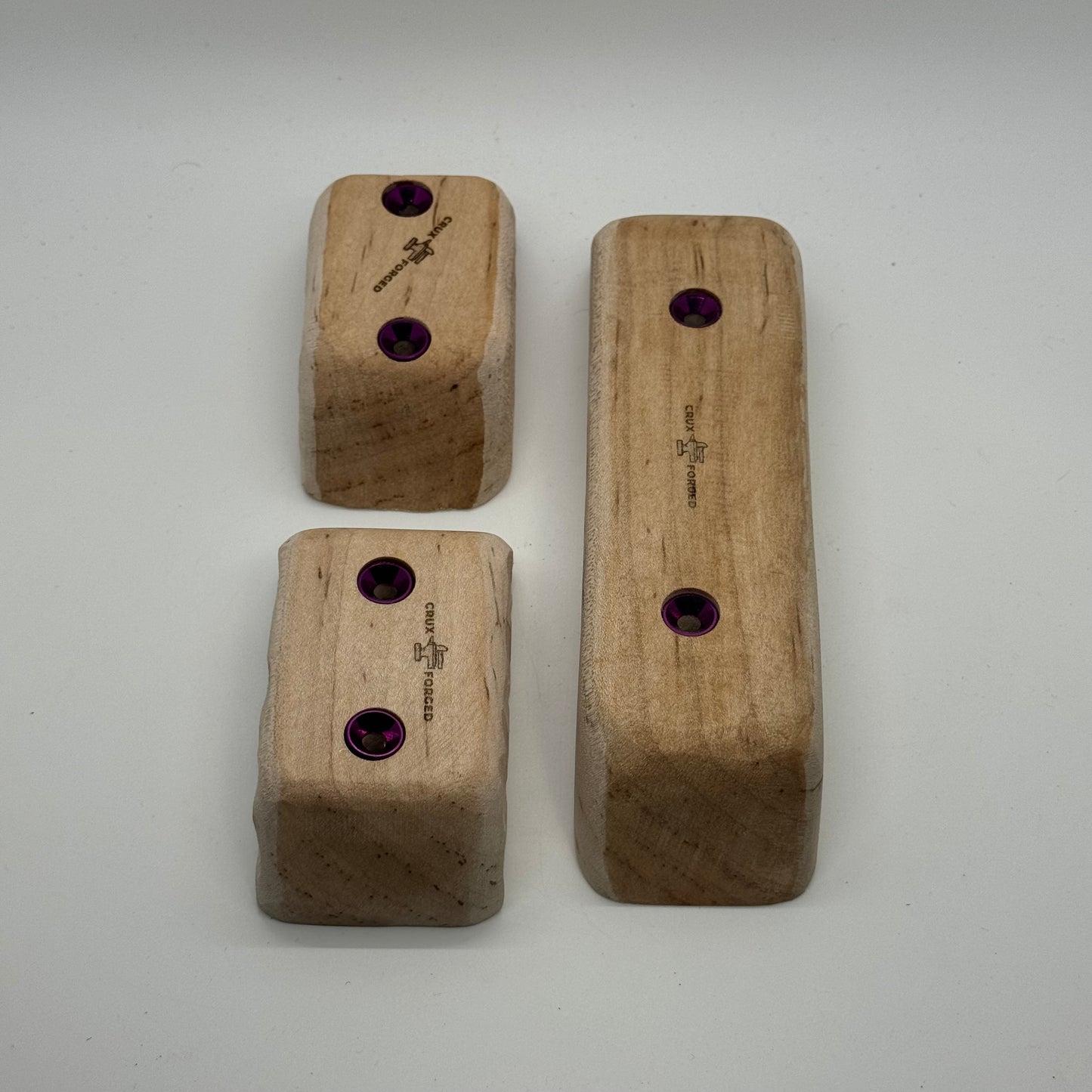 3 piece 32mm Pinch Set - Wood Climbing Holds