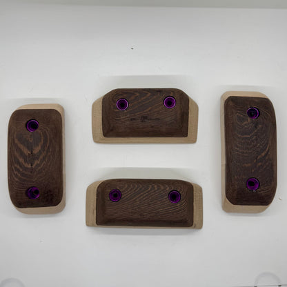 Wenge Contrasting Edges and Pinches, Wood Climbing Holds