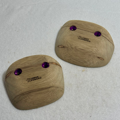 28mm 30° Incut Black Limba Crimp Pair - Wood Climbing Hold