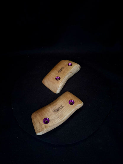 26mm live edge Crimps - Wood Climbing Holds