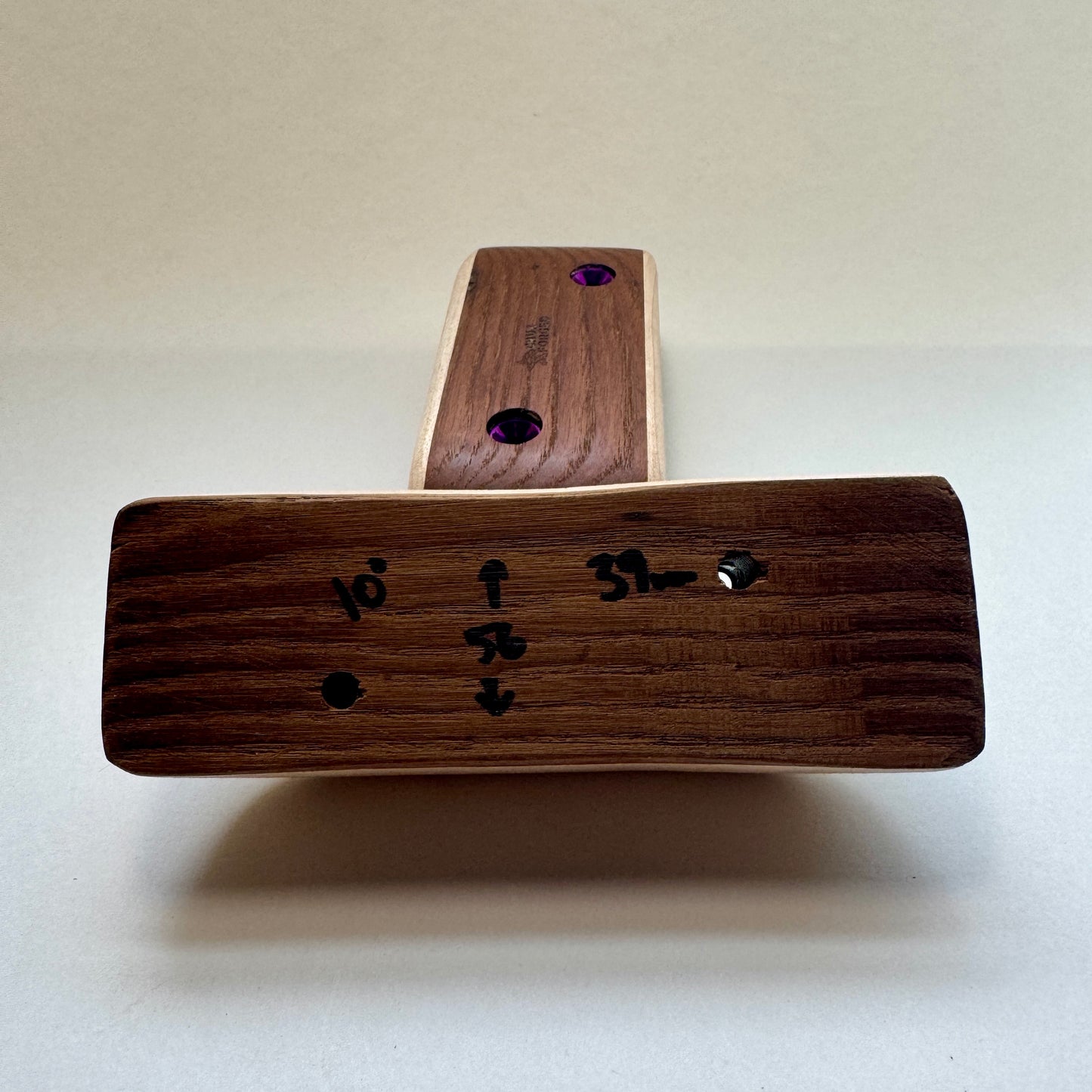 39-10°-56 Toasted Ash Pinches - Wood Climbing Hold