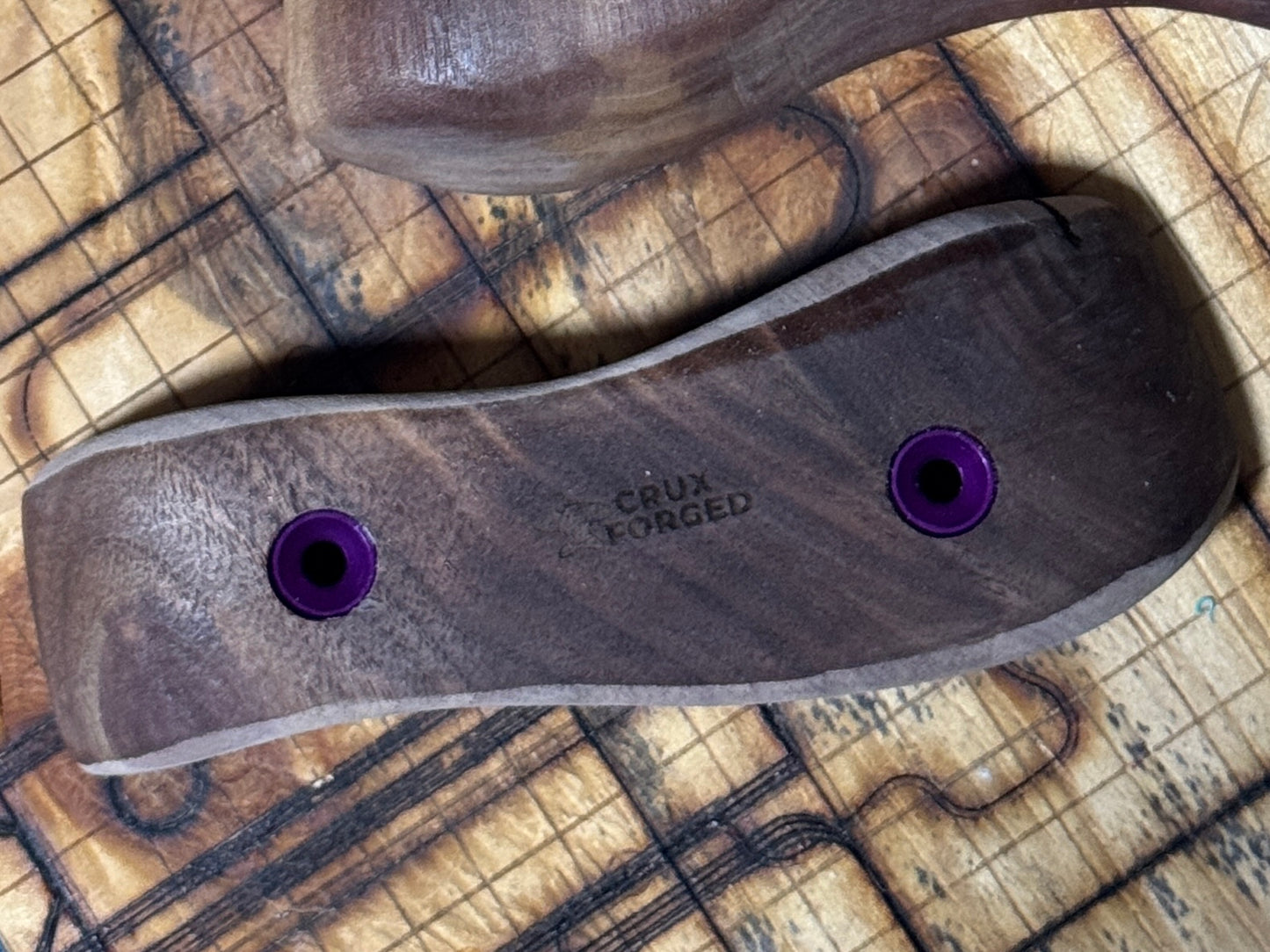 20-20-35 S-Curve Walnut Pinch - Wood Climbing Hold