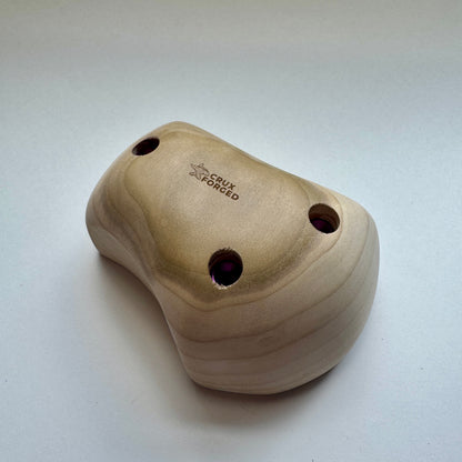 75-0°-70 Maple Tomahawk Pinch Pair - Wood Climbing Hold