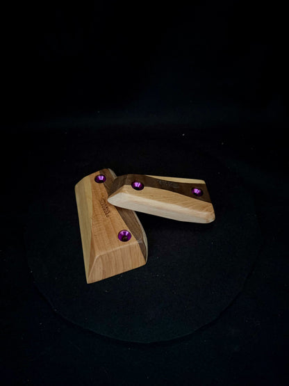 23mm ~10° Incut Tri-color Crimps - Wood Climbing Holds