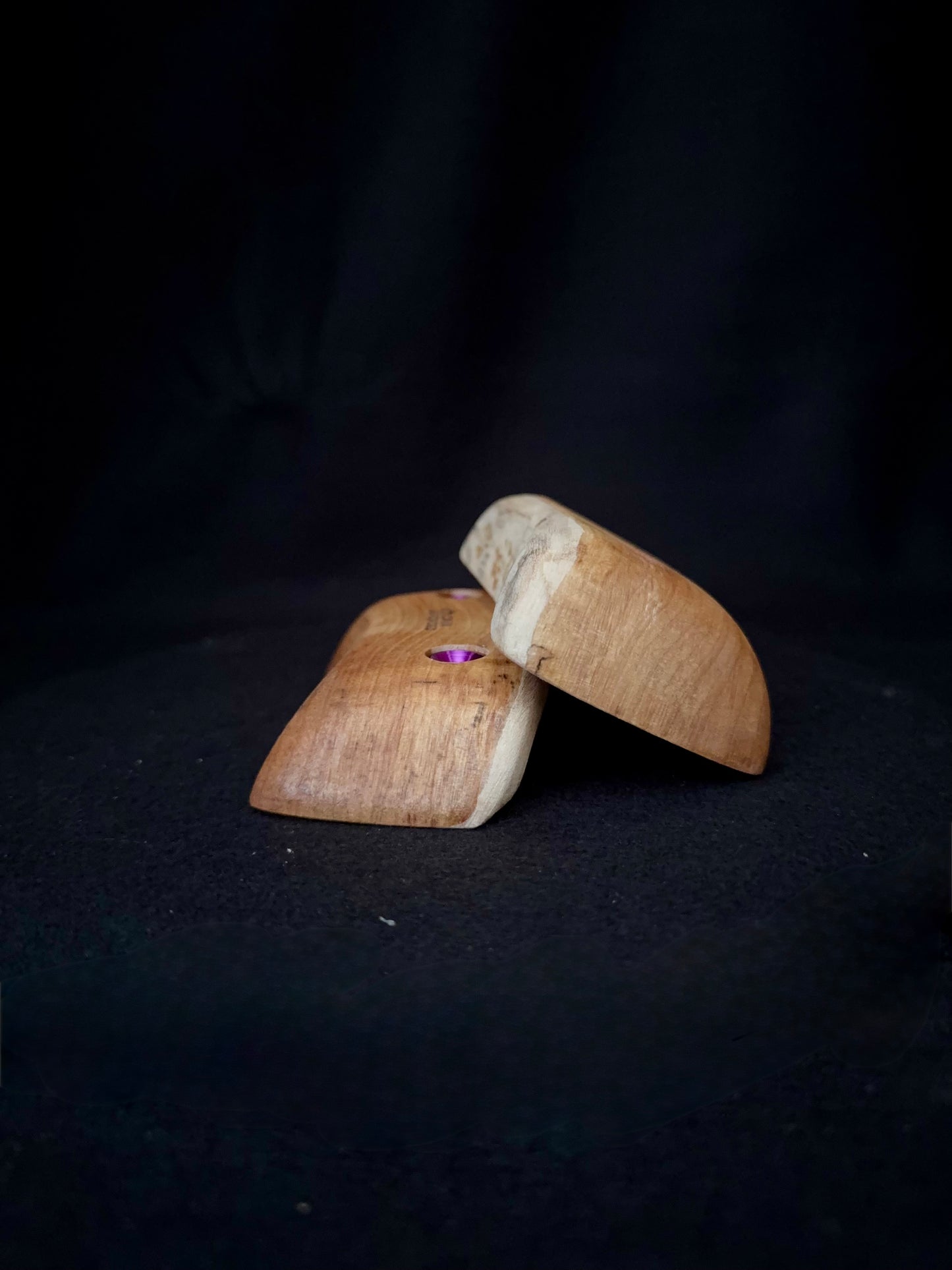 26mm live edge Crimps - Wood Climbing Holds