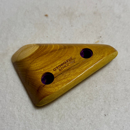 22mm 20° Incut Triangle Osage Orange Crimp - Wood Climbing Hold