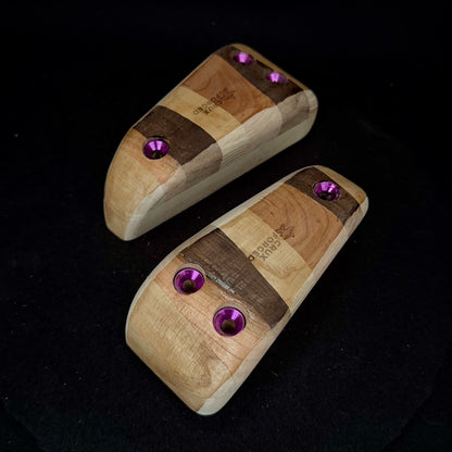 10° Incut Neapolitan Wedge Pinch Set 2 - Wood Climbing Hold