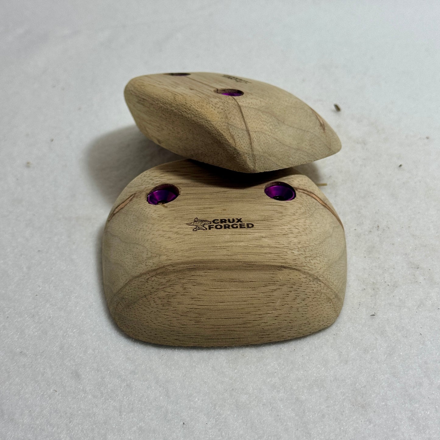 28mm 30° Incut Black Limba Crimp Pair - Wood Climbing Hold
