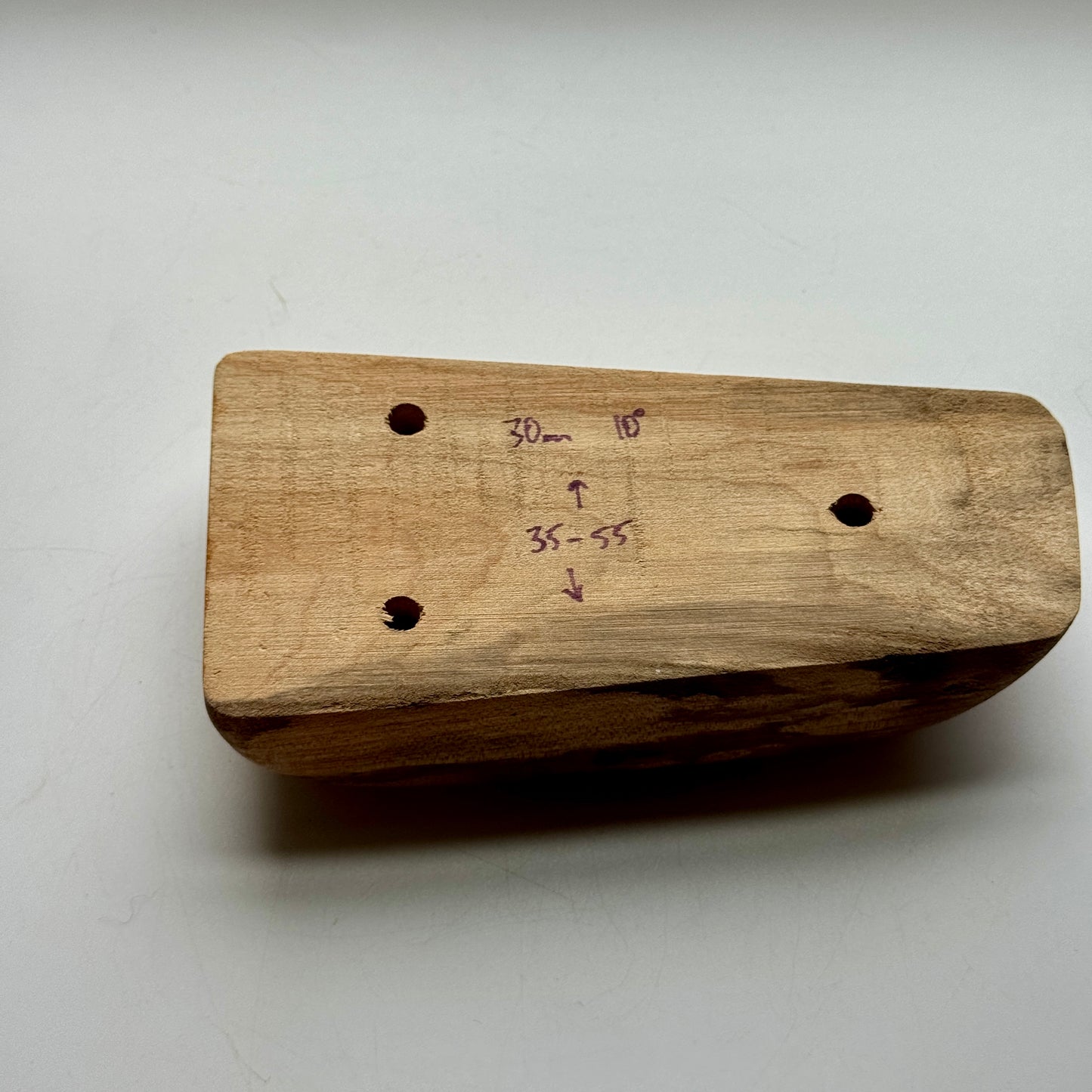 30-10°-35/55 Ambrosia Maple Wedge Pinch - Wood Climbing Hold