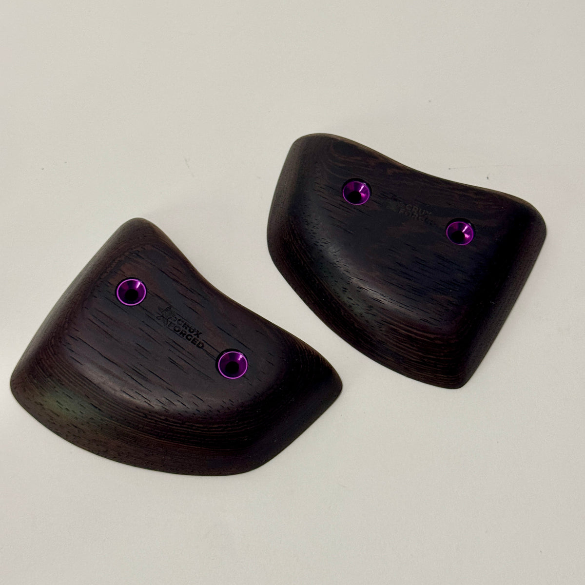 22mm and 24mm 20° Incut Wenge Crimps - Wood Climbing Holds