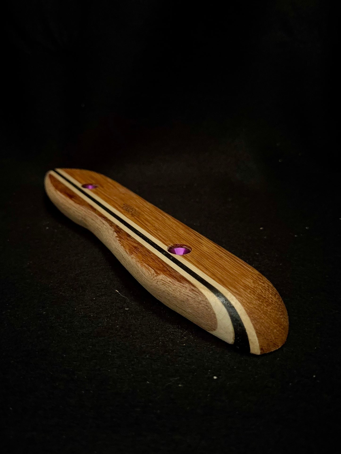 Red/White/Black Striped Set - Wood Climbing Holds