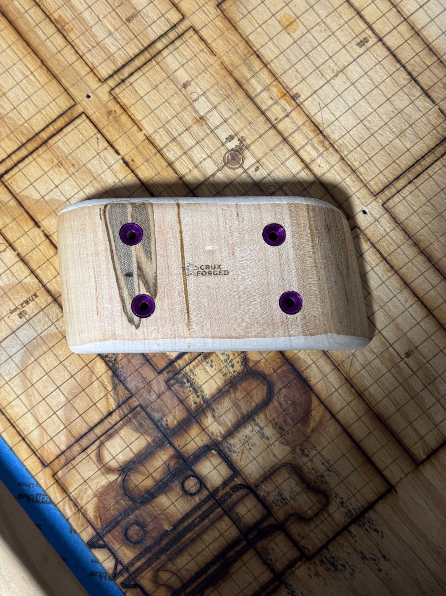 35-10-80 Large Ambrosia Maple Pinch - Wood Climbing Hold