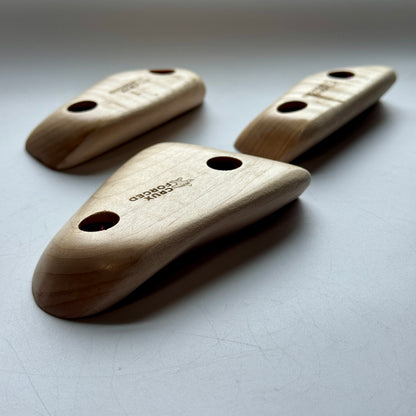 19mm 40° Incut Curly Maple Crimps - Wood Climbing Hold (Copy)