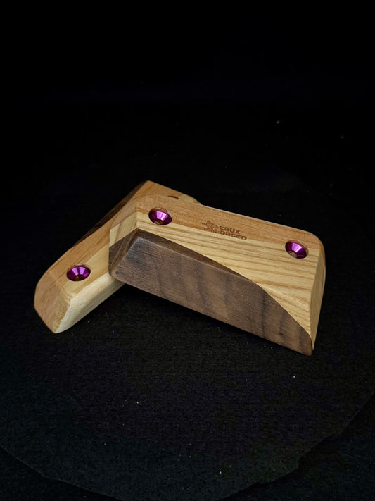 23mm 20° Incut Tri-color Crimps - Wood Climbjng Holds