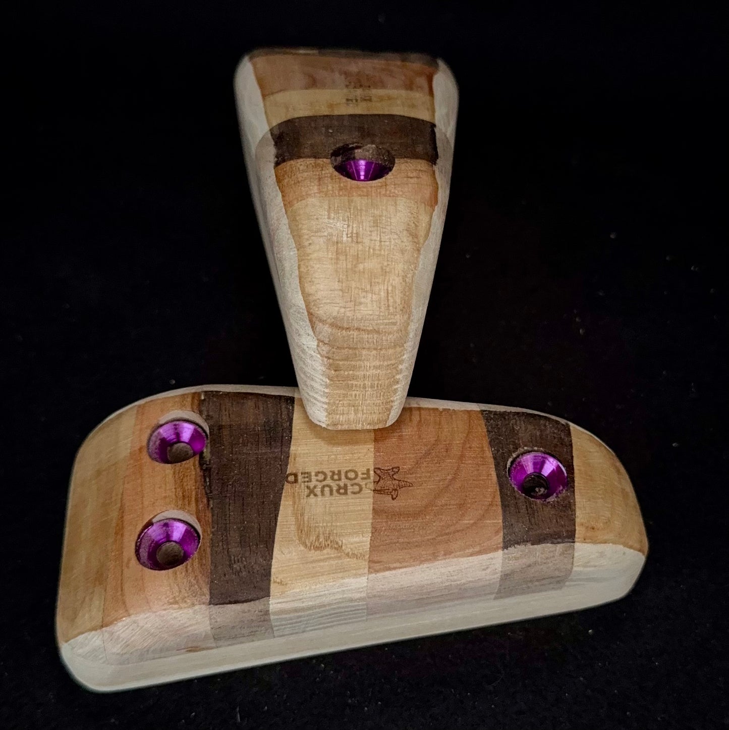 10° Incut Neapolitan Wedge Pinch Set 2 - Wood Climbing Hold