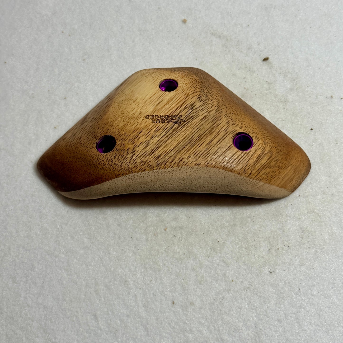 40mm 20° Incut "Superman" Walnut Edge  - Wood Climbing Hold