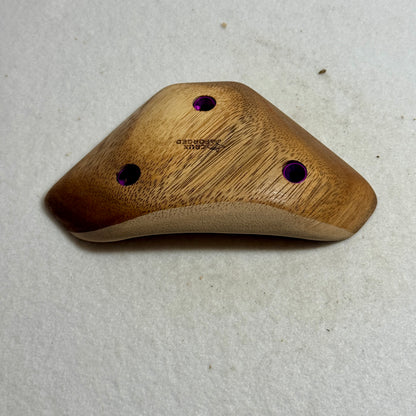 40mm 20° Incut "Superman" Walnut Edge  - Wood Climbing Hold