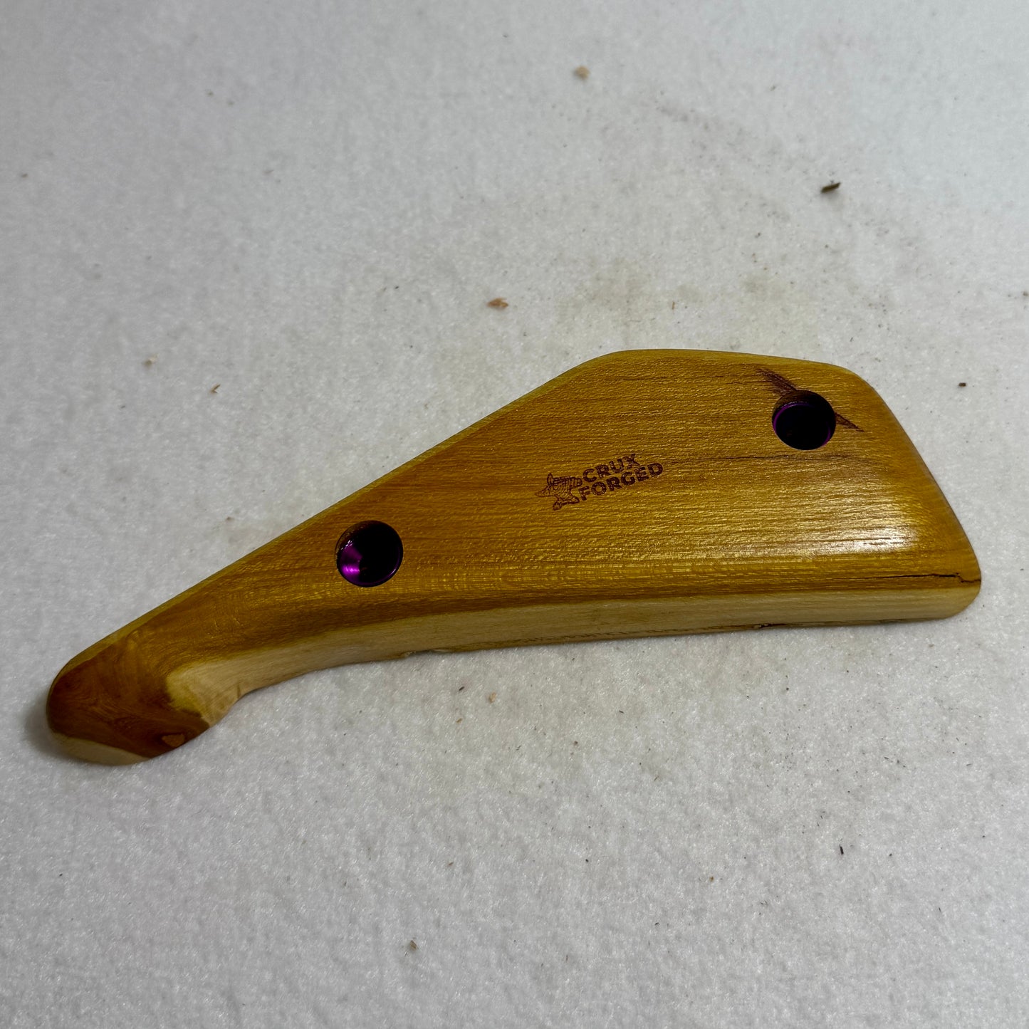 19mm 40° Incut Live Edge Osage Orange Crimp Rail - Wood Climbing Hold