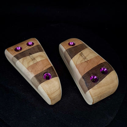 5° Incut Neapolitan Wedge Pinch Set 3 - Wood Climbing Hold