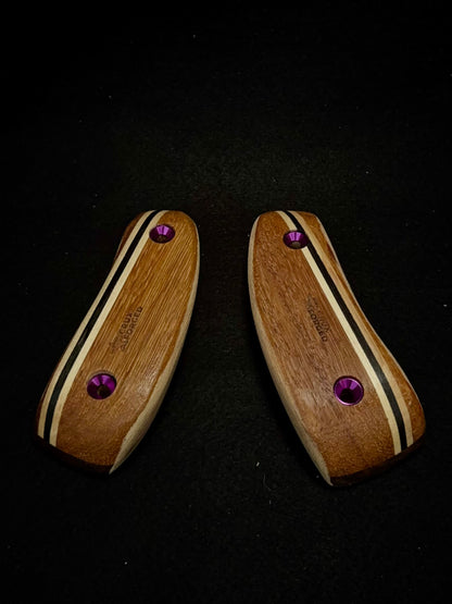 Red/White/Black Striped Set - Wood Climbing Holds