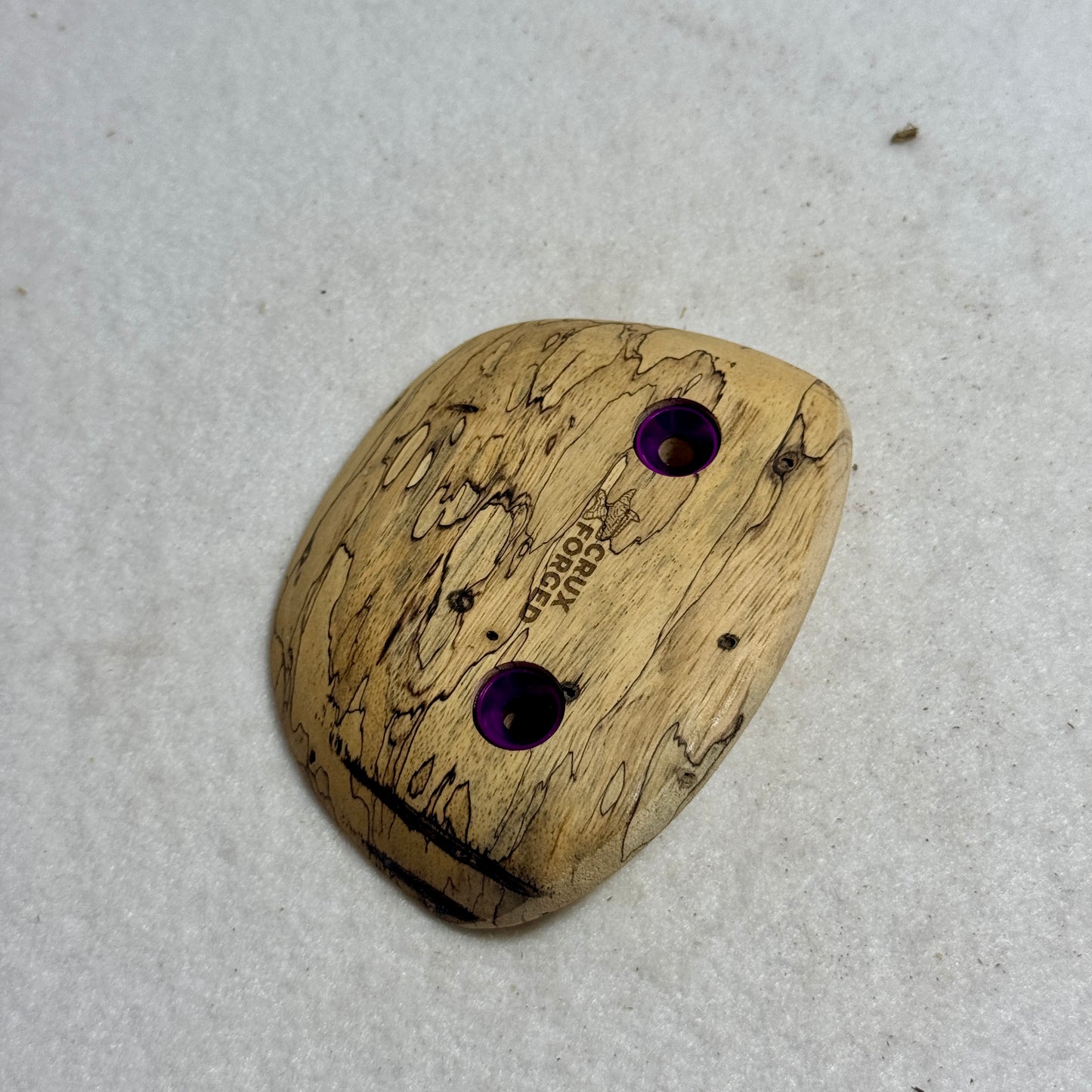 19mm 40° Spalted Tamarind Crimp - Wood Climbing Hold