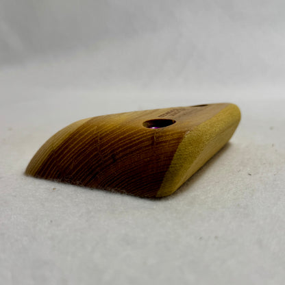 22mm 20° Incut Triangle Osage Orange Crimp - Wood Climbing Hold