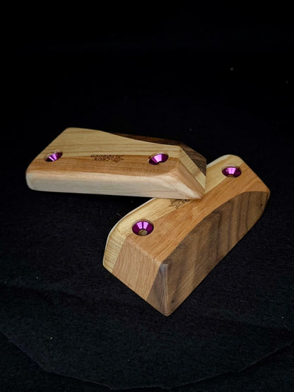 23mm 20° Incut Tri-color Crimps - Wood Climbjng Holds