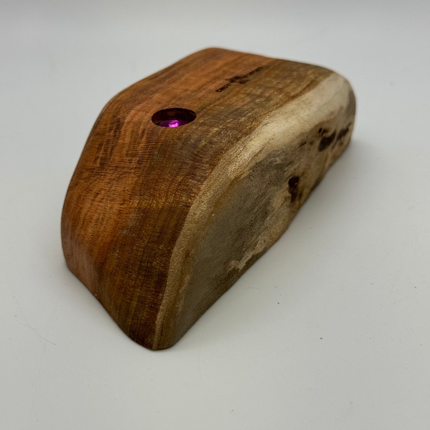 40mm slightly Incut 50mm wide live edge pinch - wood climbing hold