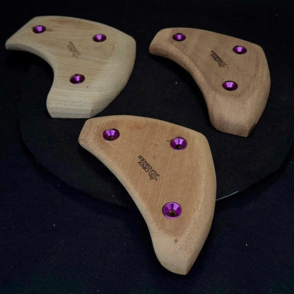 20-22mm Mask Crimp - Wood Climbing Hold