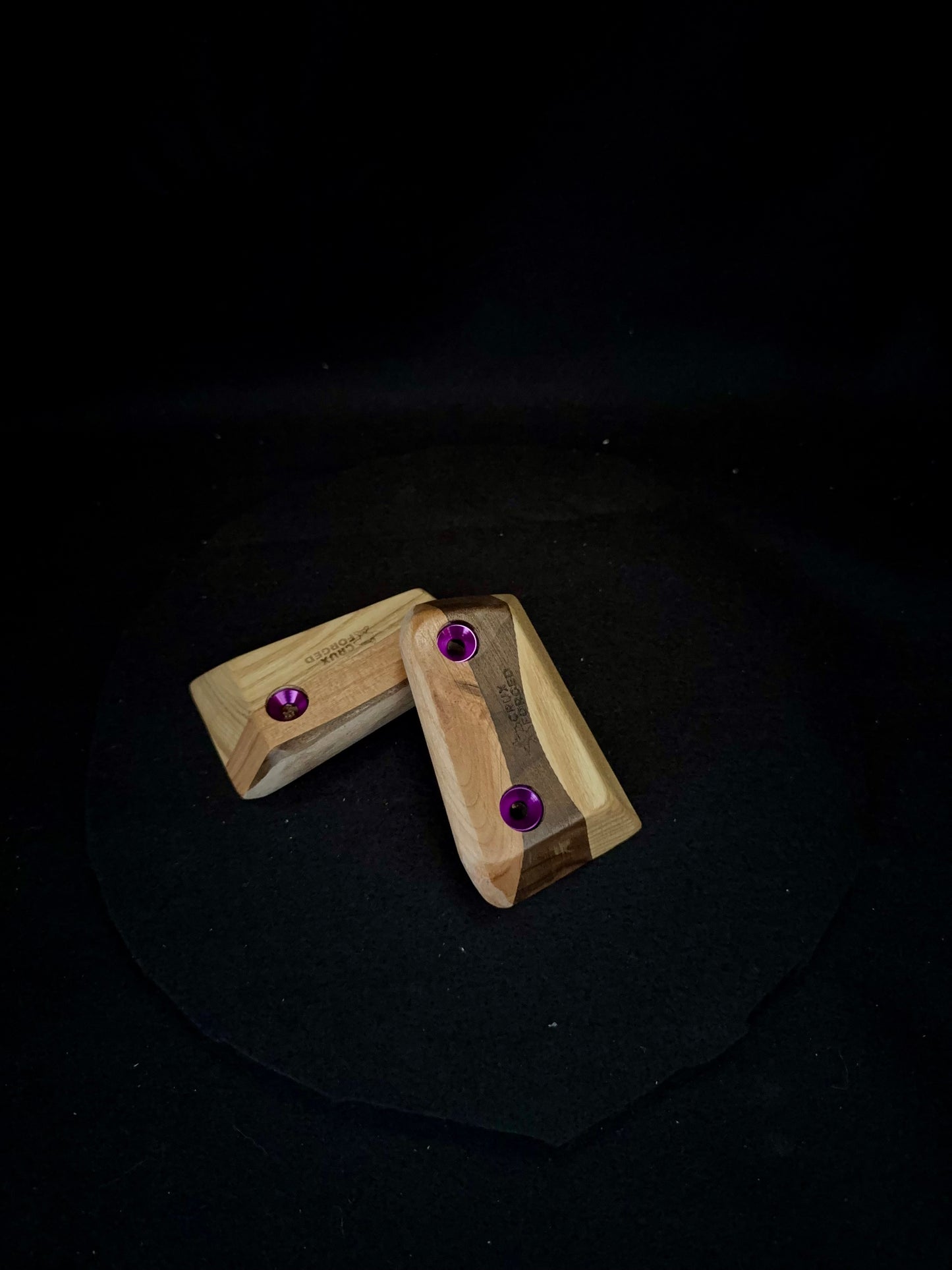 23mm 25° Incut Tri-color Crimps - Wood Climbing Holds