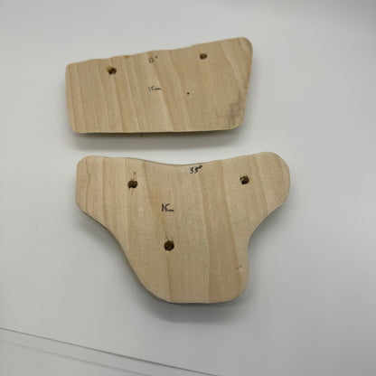 15mm Incut Crimp Pair - wood climbing holds