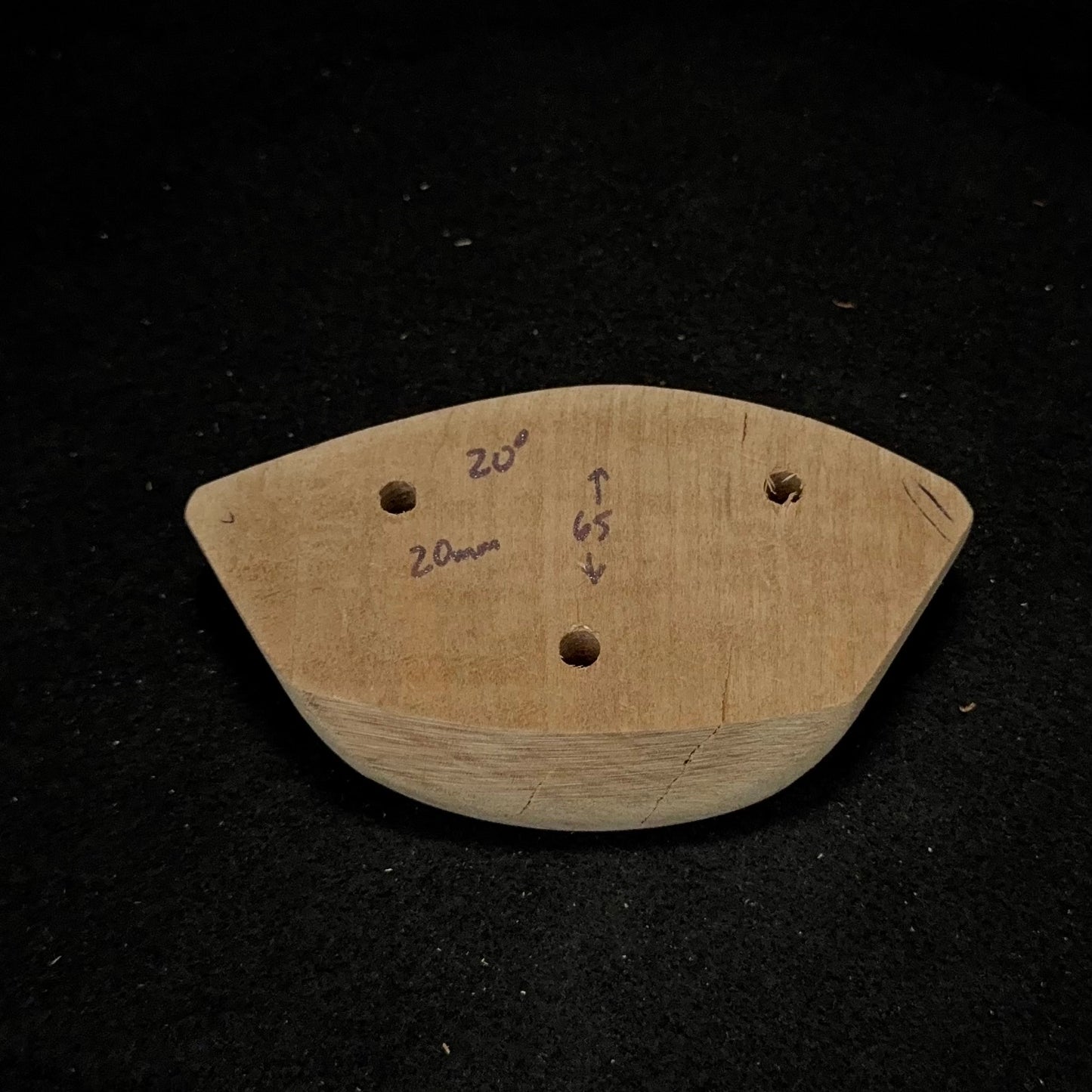 65mm Wide Convex Crimpy Pinch - Wood Climbing Hold