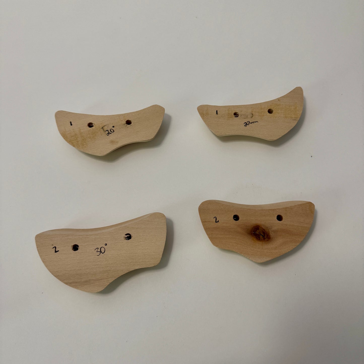 22mm Tomahawk Crimp Sets - Wood Climbing Holds