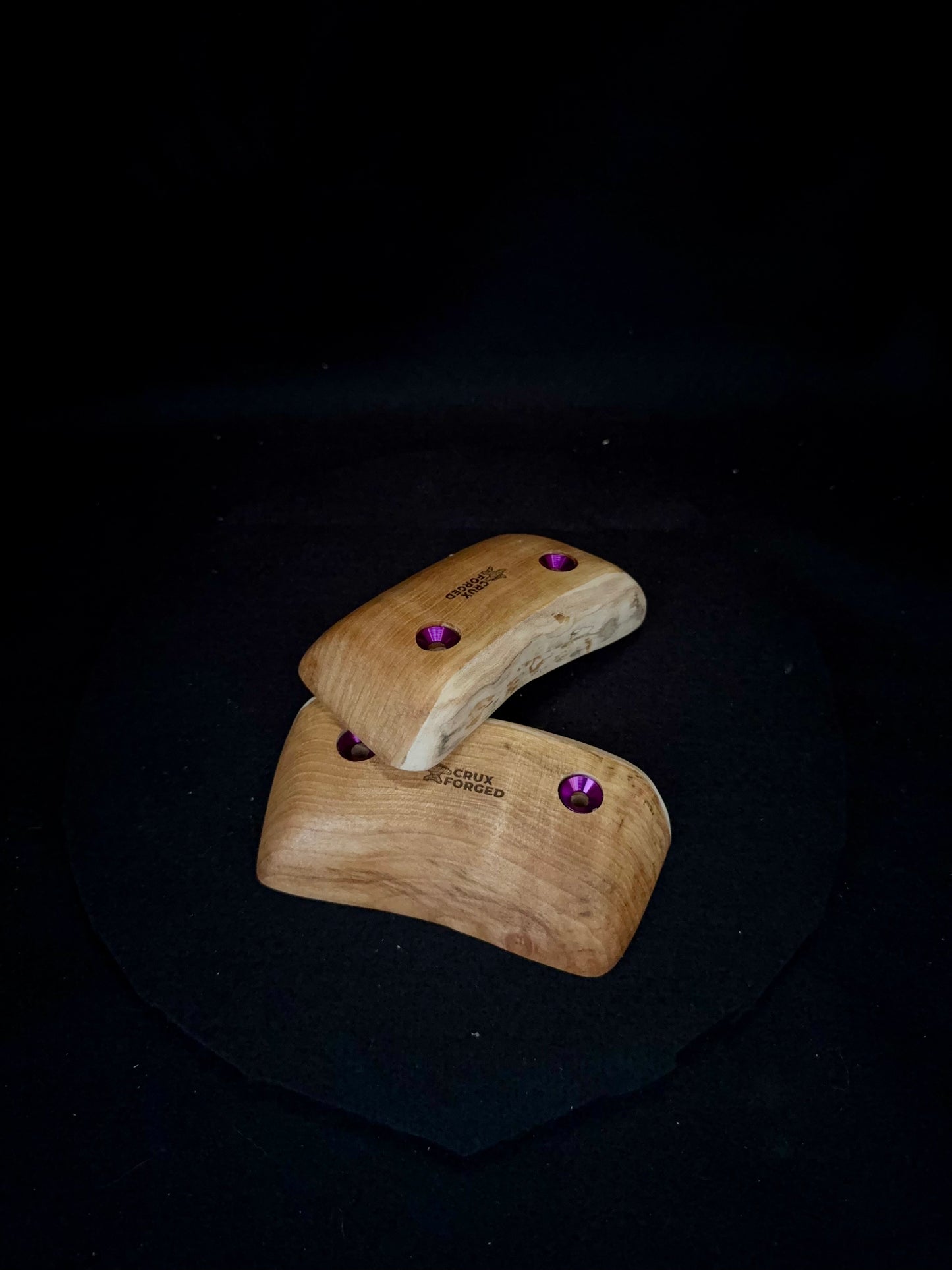 26mm live edge Crimps - Wood Climbing Holds