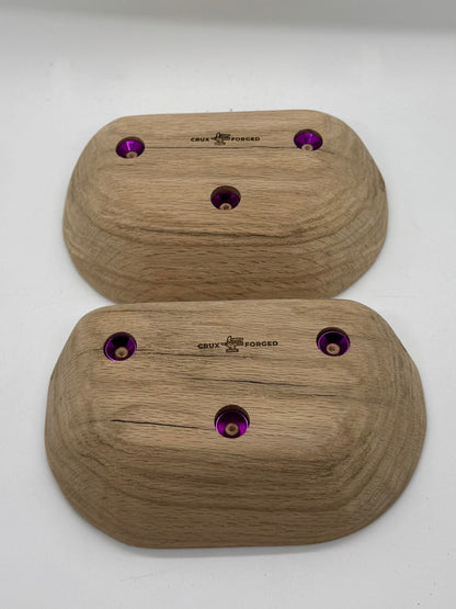 Standard Edge Pair 20* incut (early prototype) - Wood Climbing Holds