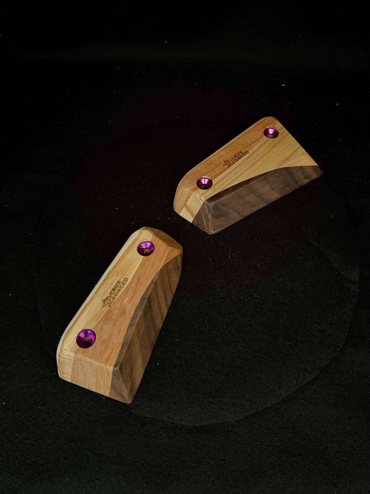 23mm 20° Incut Tri-color Crimps - Wood Climbjng Holds