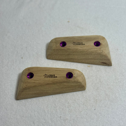 28mm 30° Incut Black Limba Wedges Crimp Pair - Wood Climbing Hold
