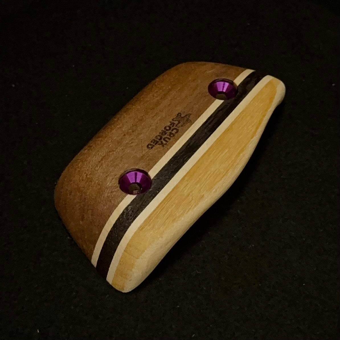 20° Incut 18mm Black & Yellow Crimp - Wood Climbing Hold