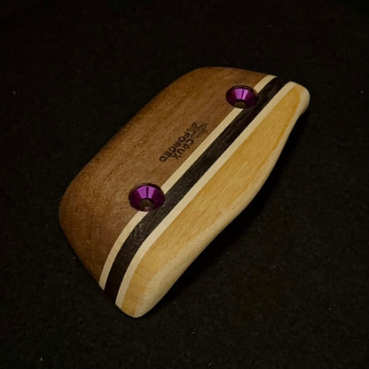 20° Incut 18mm Black & Yellow Crimp - Wood Climbing Hold