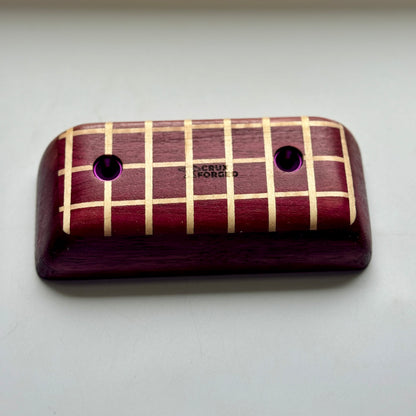 30mm 20° Incut Criss-Cross Maple/Purpleheart Crimp - Wood Climbing Hold