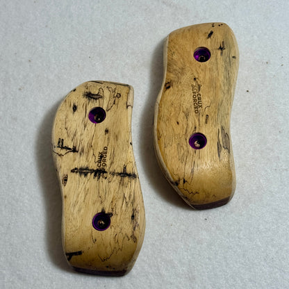 30-20-55 Spalted Tamarind S-Curve Pinch Pair - Wood Climbing Hold